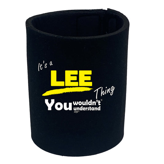 Lee V1 Surname Thing - Funny Stubby Holder