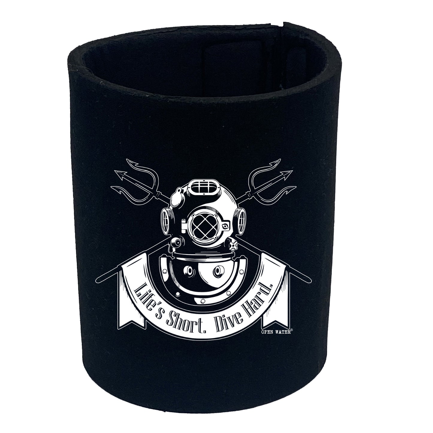 Ow Lifes Short Dive Hard - Funny Stubby Holder