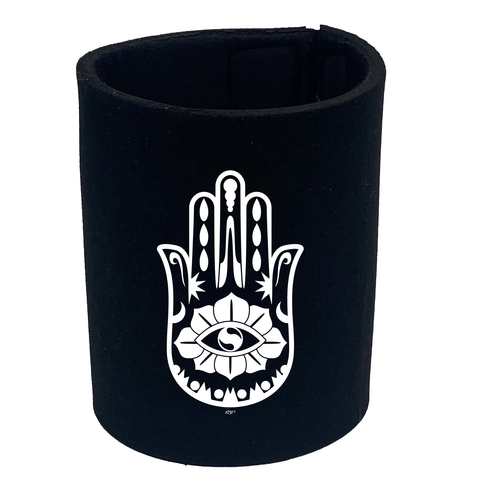 Festival Palm Hand Flower Eye White - Funny Stubby Holder