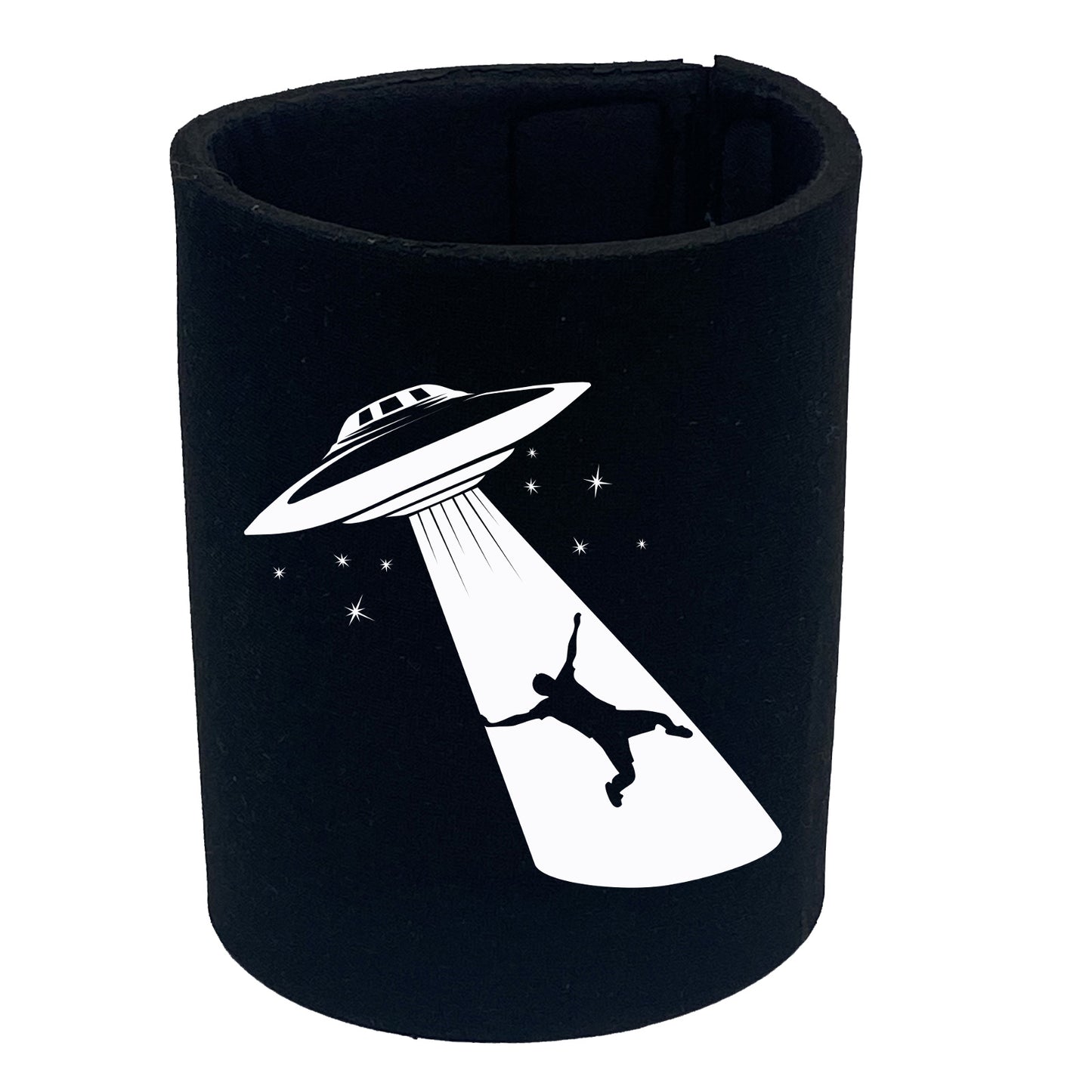 Ufo Abduction White - Funny Stubby Holder