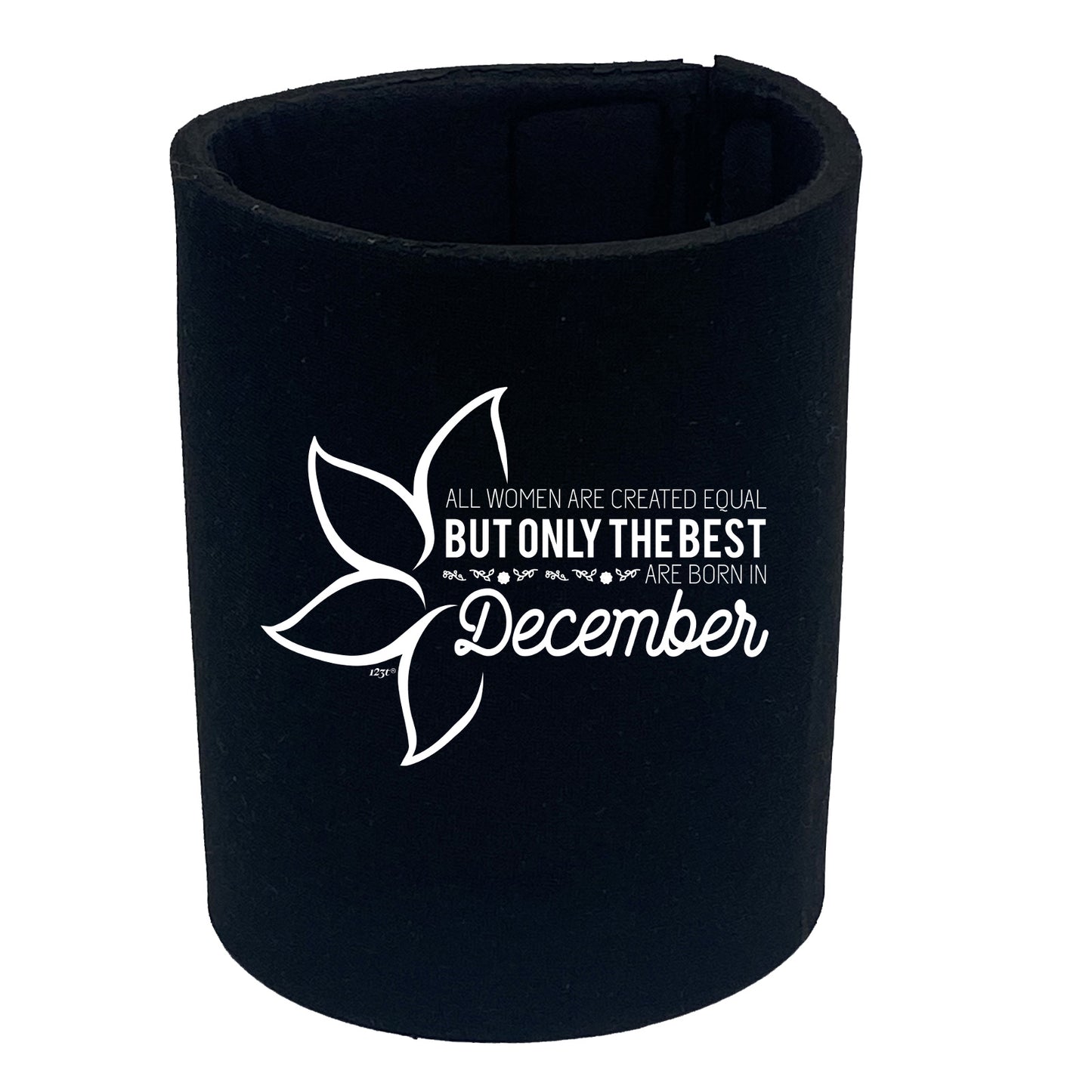 December Birthday All Women Are Created Equal - Funny Stubby Holder