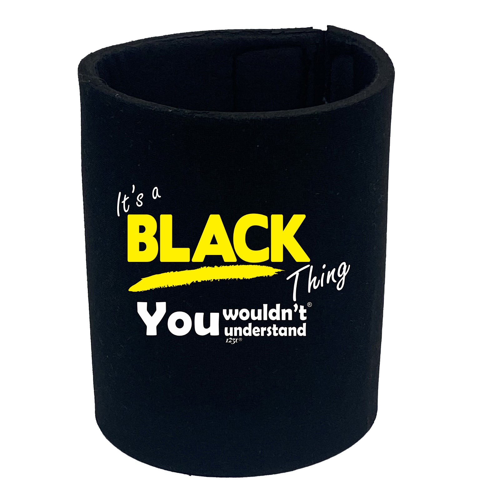 Black V1 Surname Thing - Funny Stubby Holder