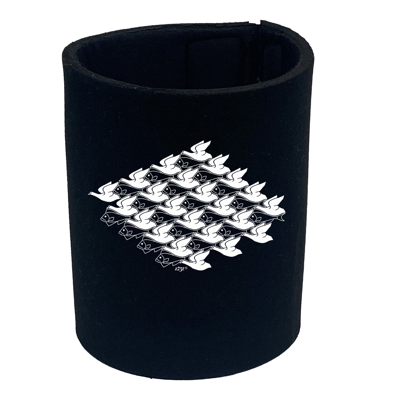 Fish Swan Illusion - Funny Stubby Holder