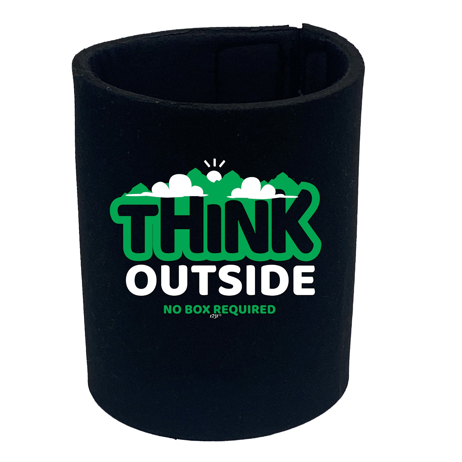 Think Outside No Box Required - Funny Stubby Holder