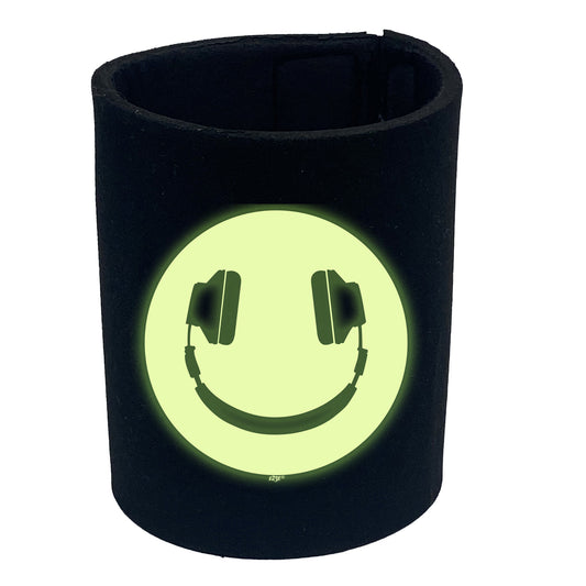 Headphone Smile Glow In The Dark - Funny Stubby Holder