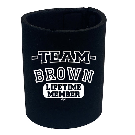 Brown V2 Team Lifetime Member - Funny Stubby Holder