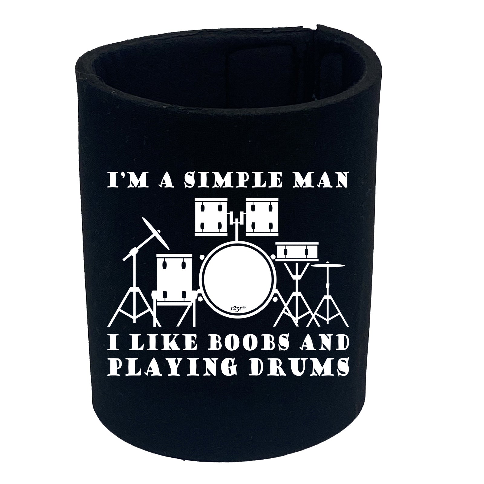 I'M Simple B  B Playing Drums Music - Funny Stubby Holder