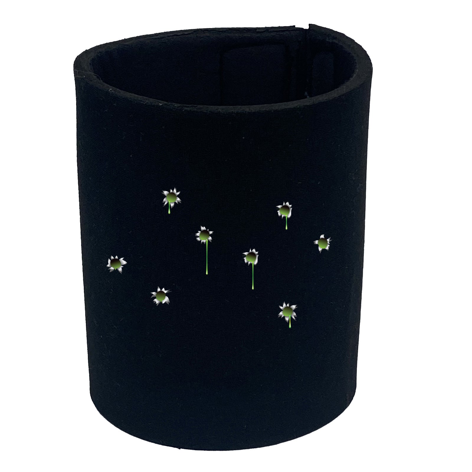 Bullet Holes Green - Funny Stubby Holder