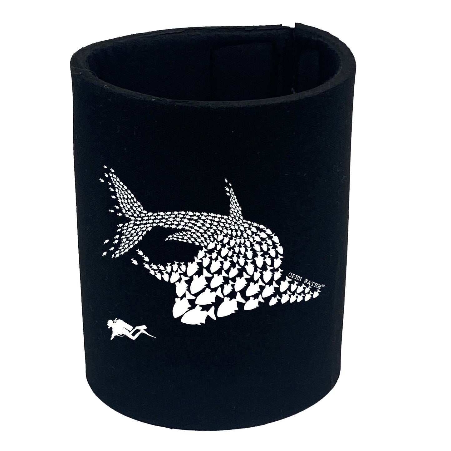 Ow Shark Diver New - Funny Stubby Holder