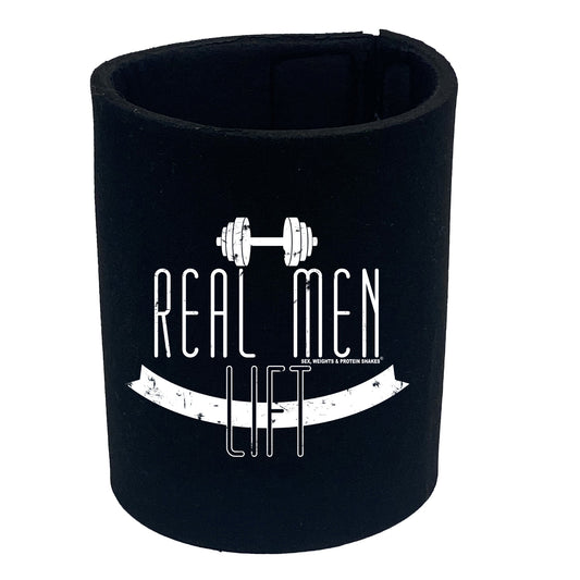 Swps Real Men Lift - Funny Stubby Holder