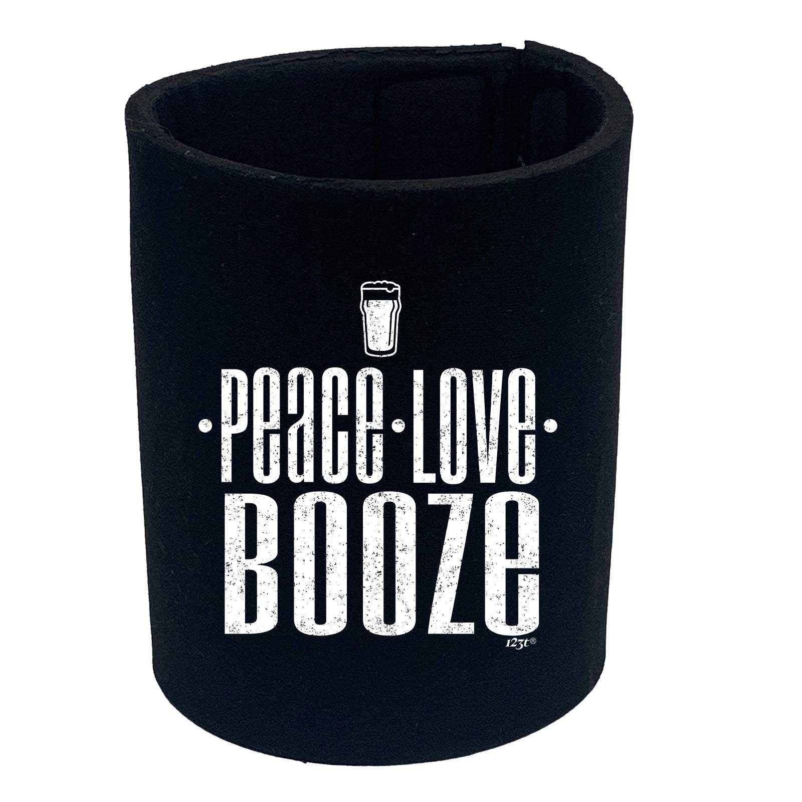 Peace Love Booze - Funny Stubby Holder