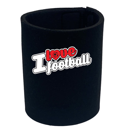 Love Football Stencil - Funny Stubby Holder