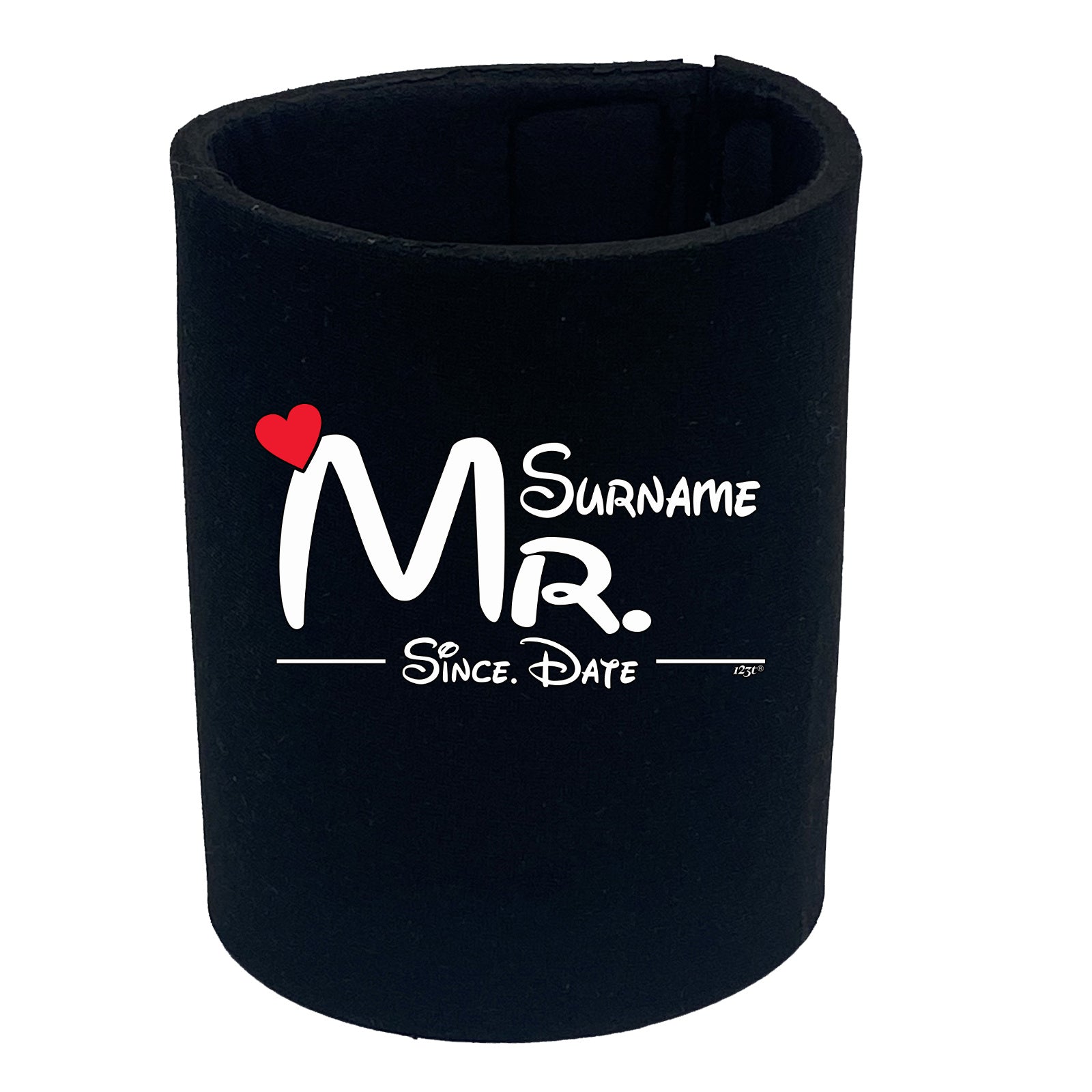 Surname Heart Mr Since - Funny Stubby Holder