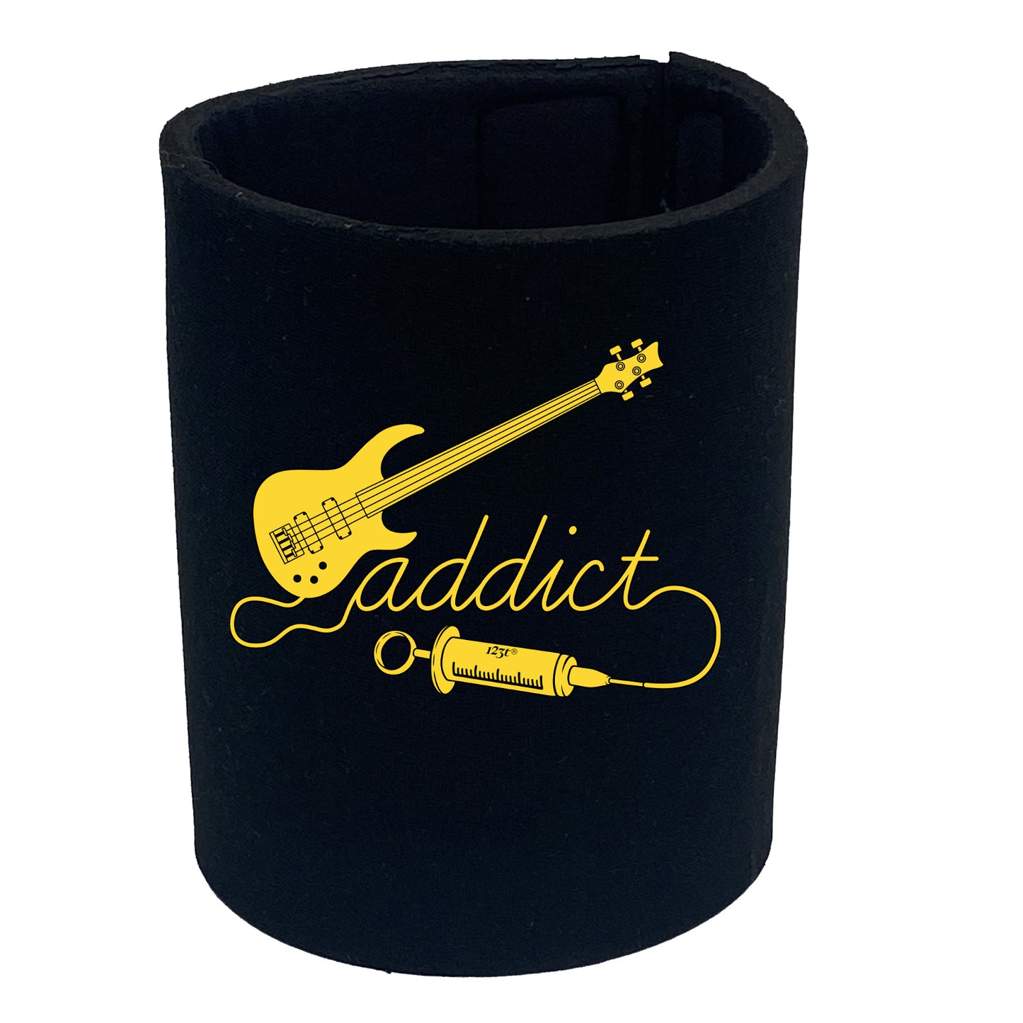 Bass Guitar Addict Music - Funny Stubby Holder