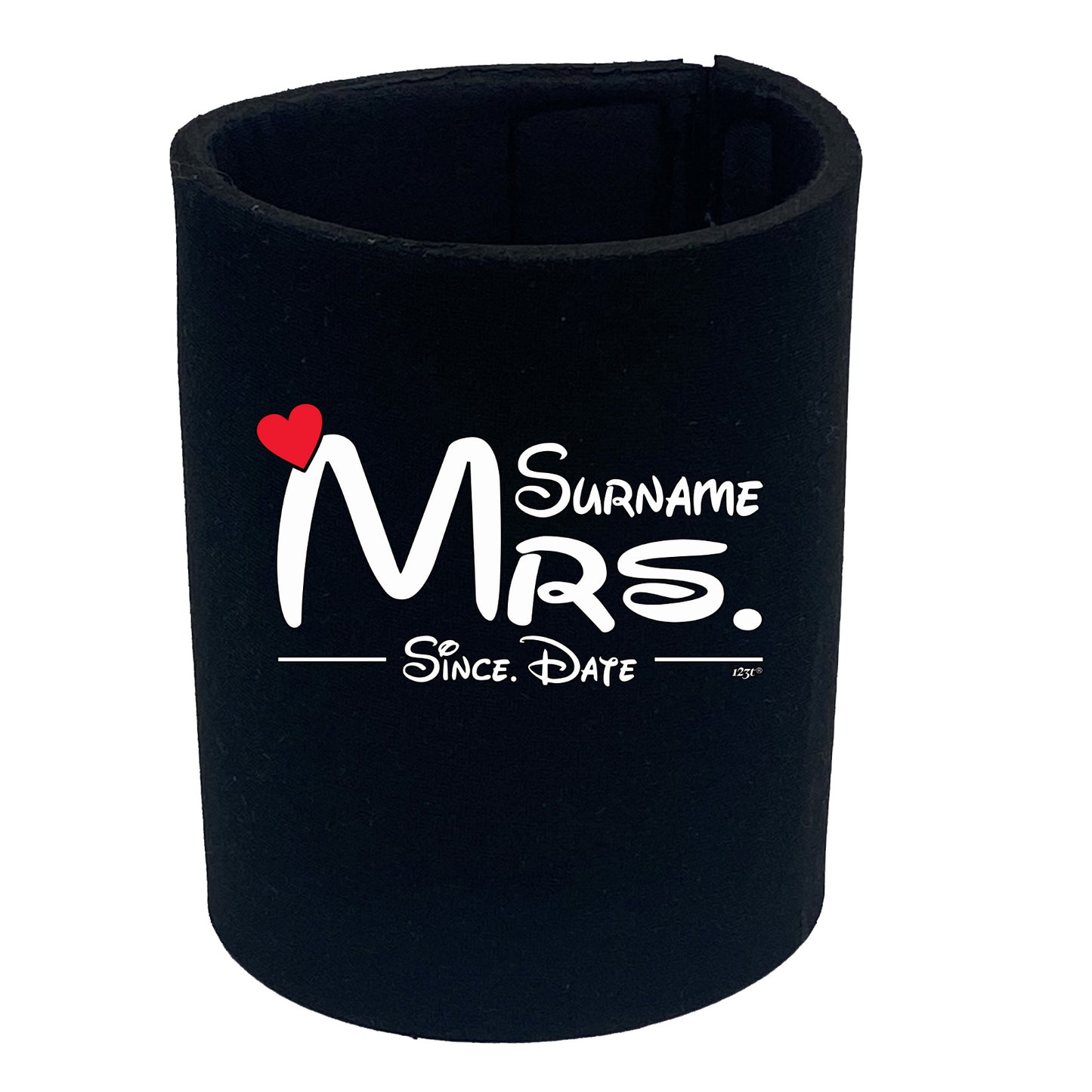 Surname Heart Mrs Since - Funny Stubby Holder