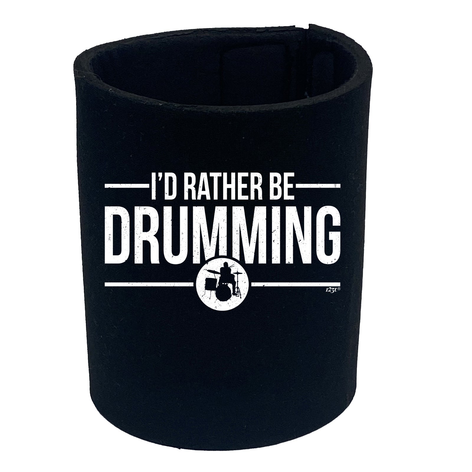 Id Rather Be Drumming - Funny Stubby Holder