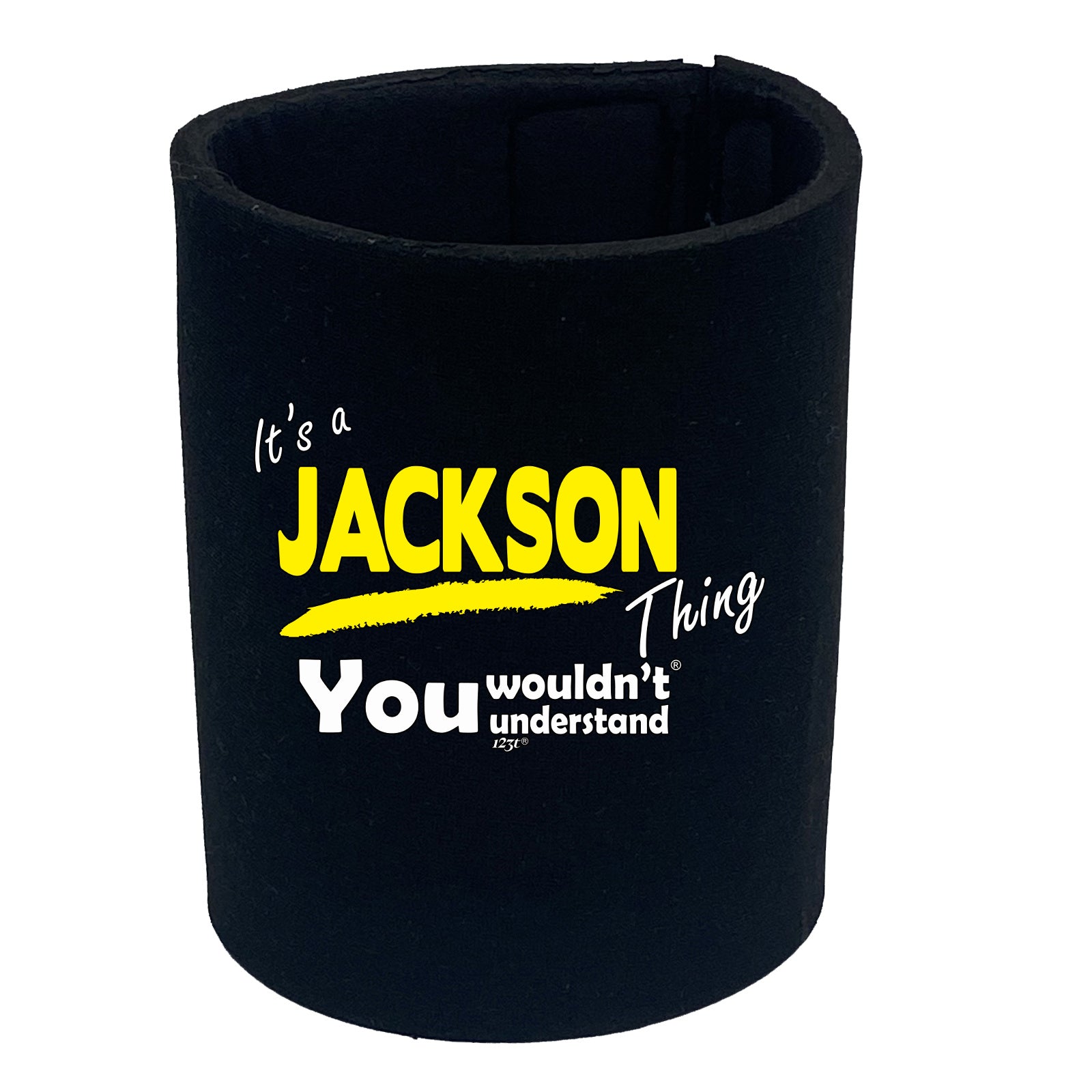 Jackson V1 Surname Thing - Funny Stubby Holder
