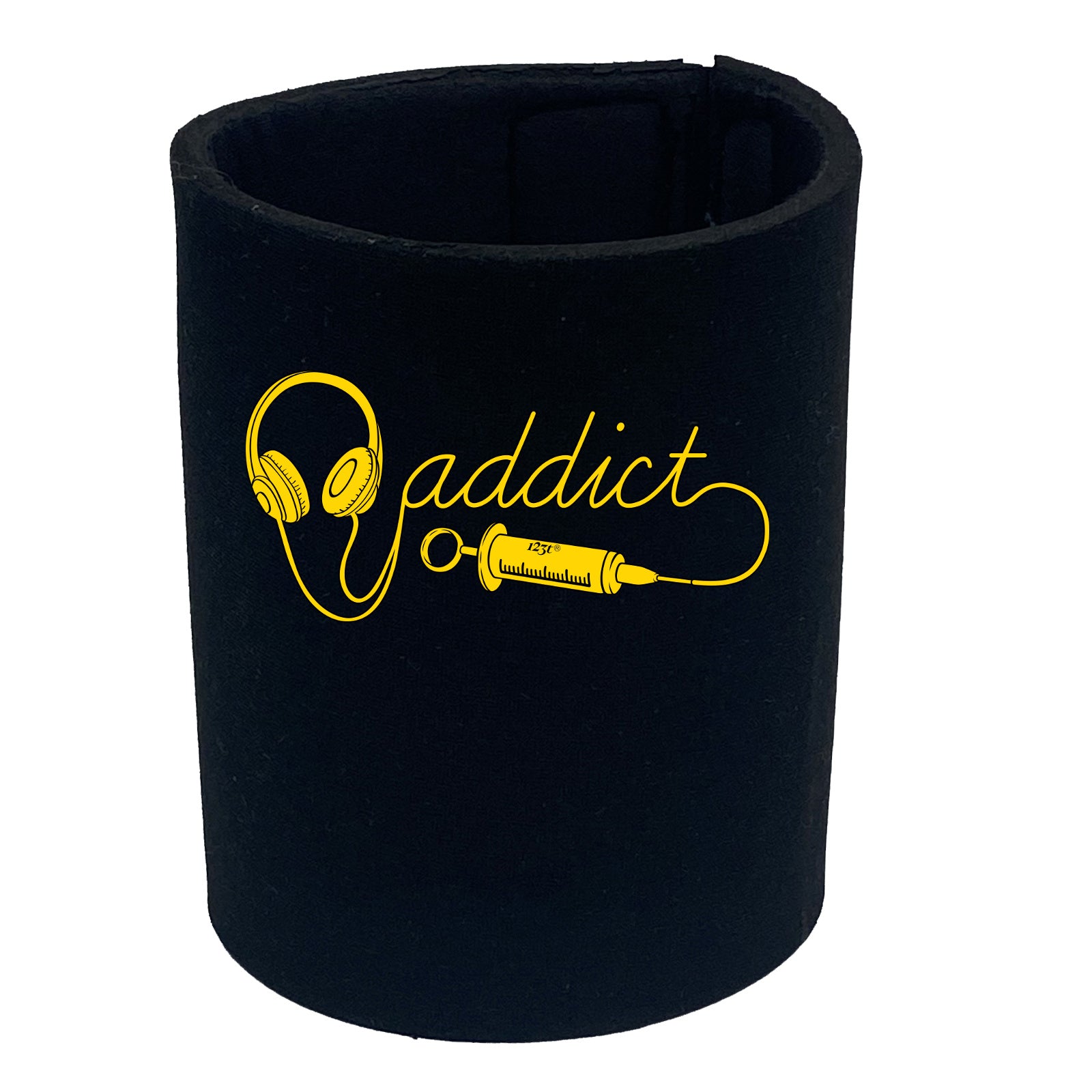 Dj Addict Headphone Head Phones Music - Funny Stubby Holder