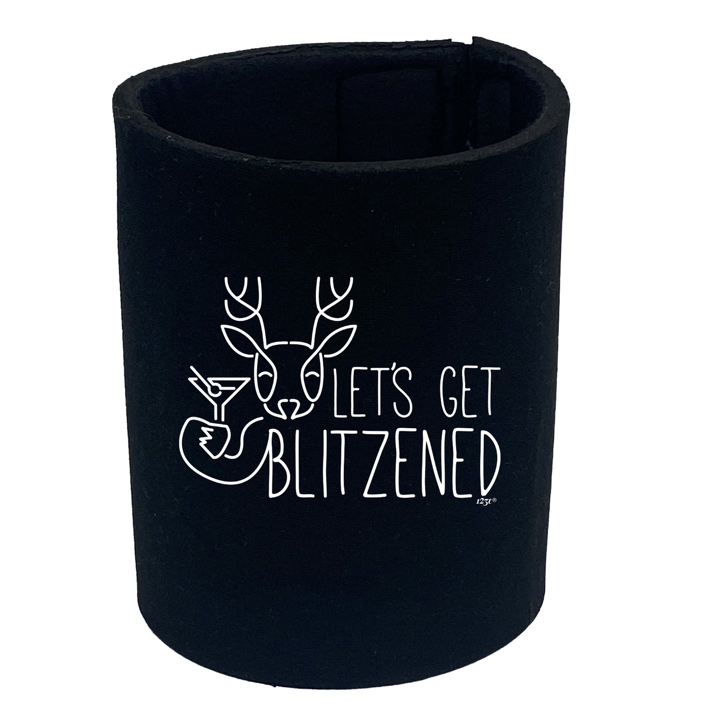 Lets Get Blitzened Christmas - Funny Stubby Holder