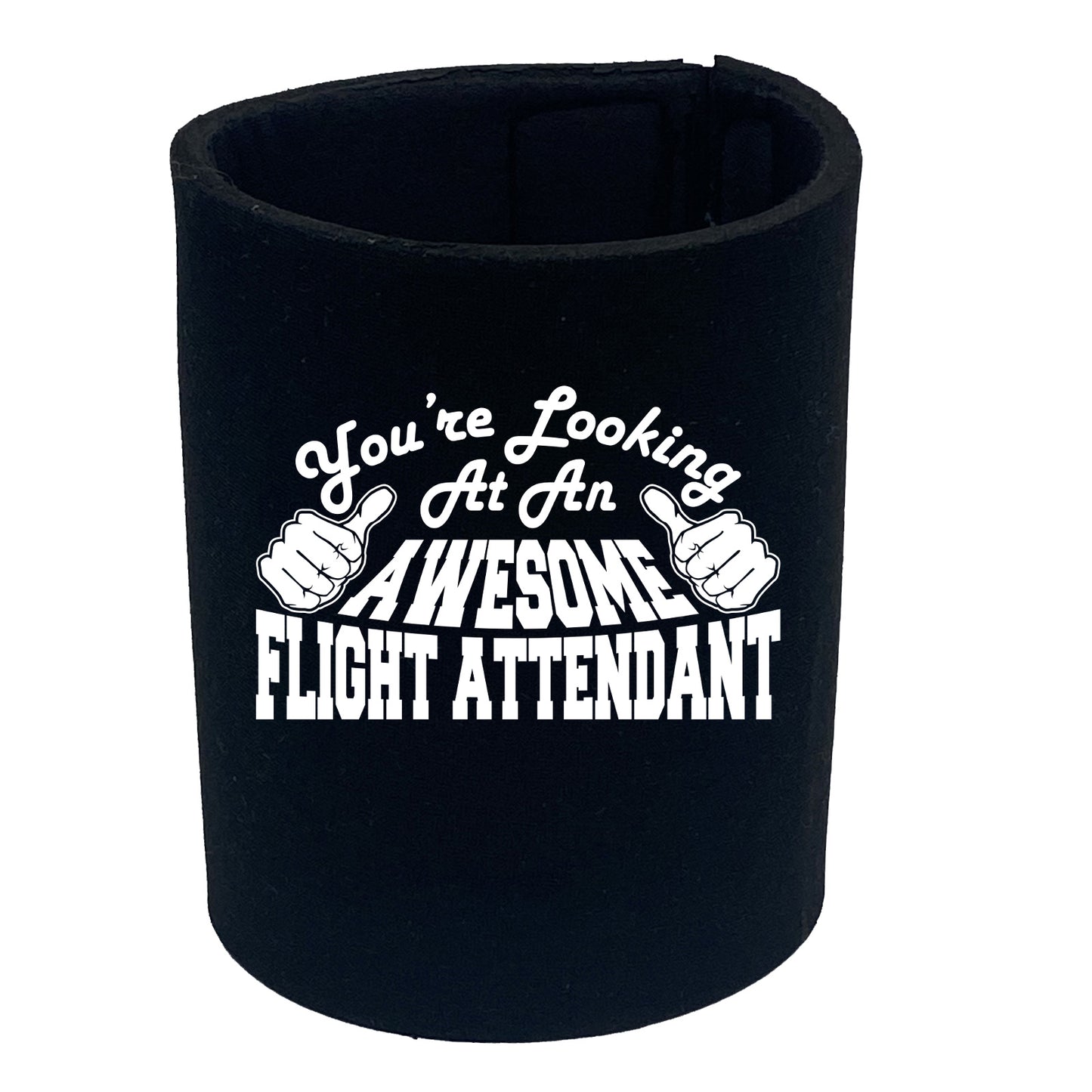 Youre Looking At An Awesome Flight Attendant - Funny Stubby Holder