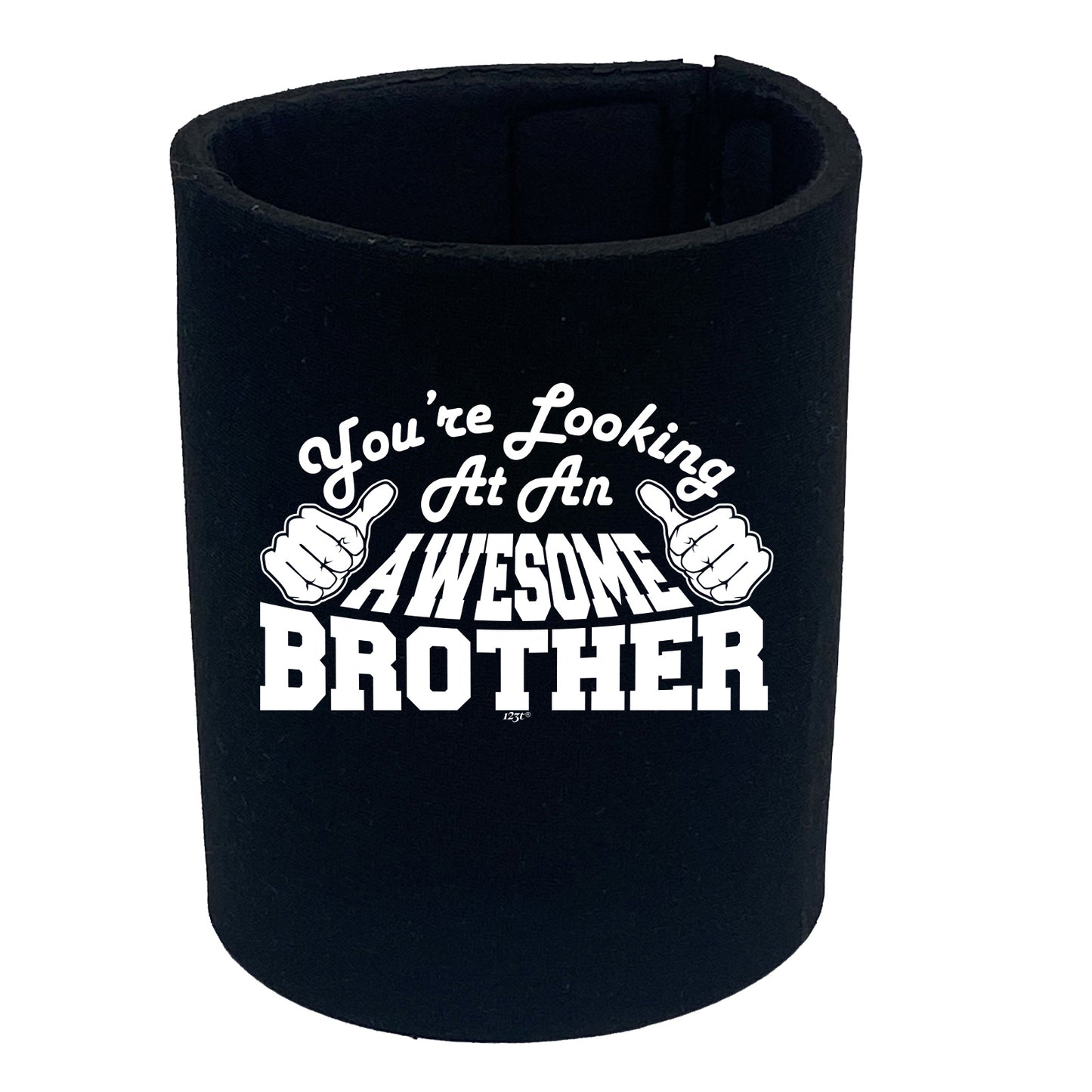 Youre Looking At An Awesome Brother - Funny Stubby Holder