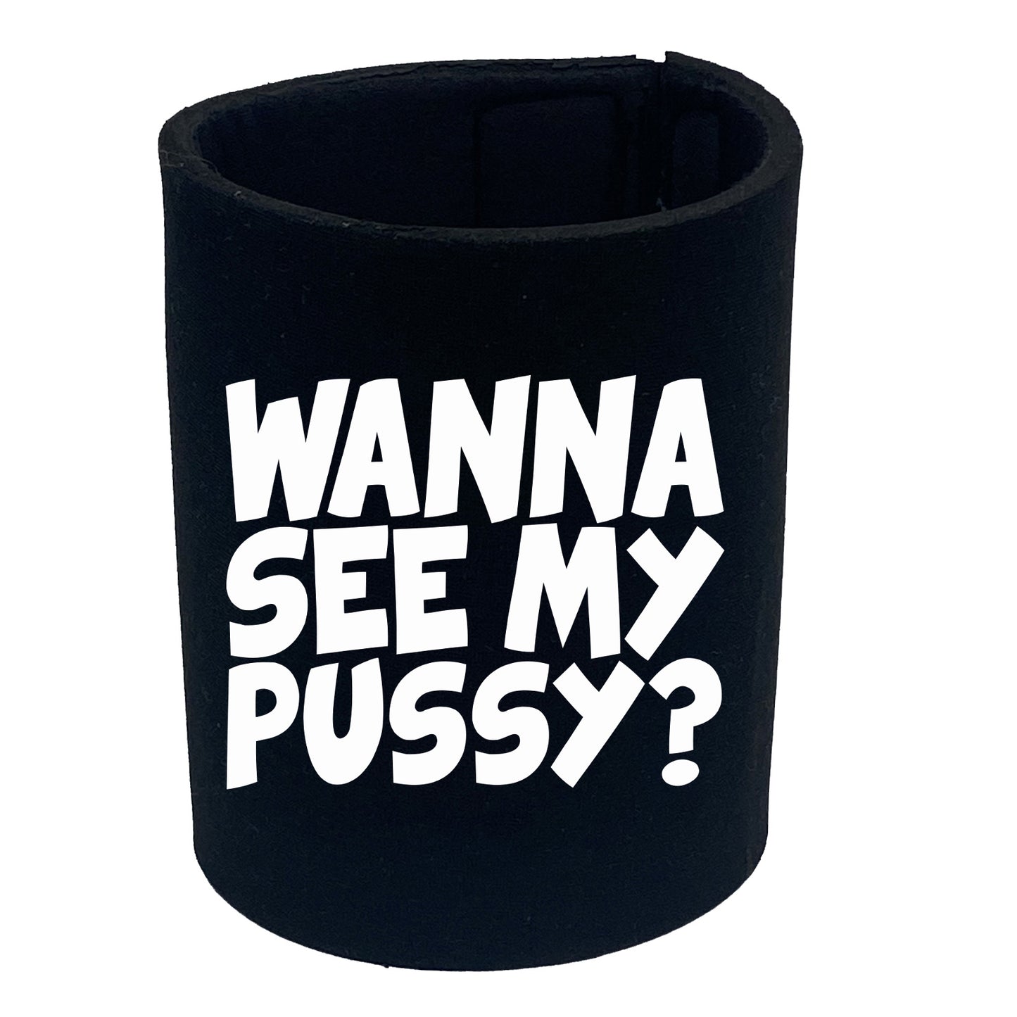 Wanna See My Pussy - Funny Stubby Holder