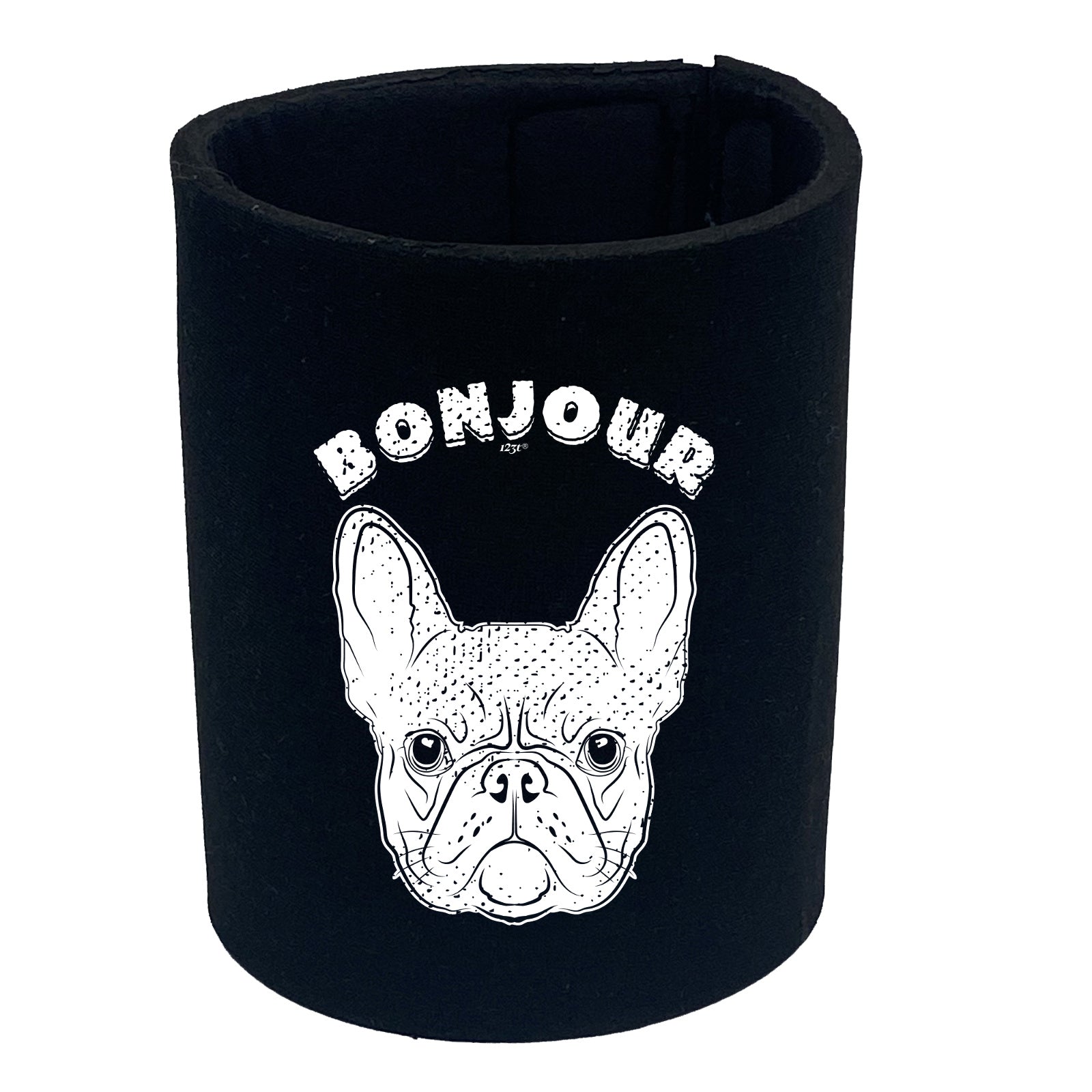 Bonjour Bulldog Face - Funny Stubby Holder