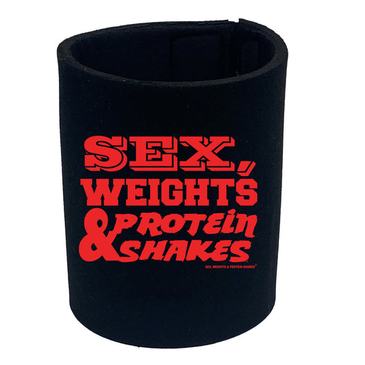 Swps Sex Weights Protein Shakes D1 Red - Funny Stubby Holder