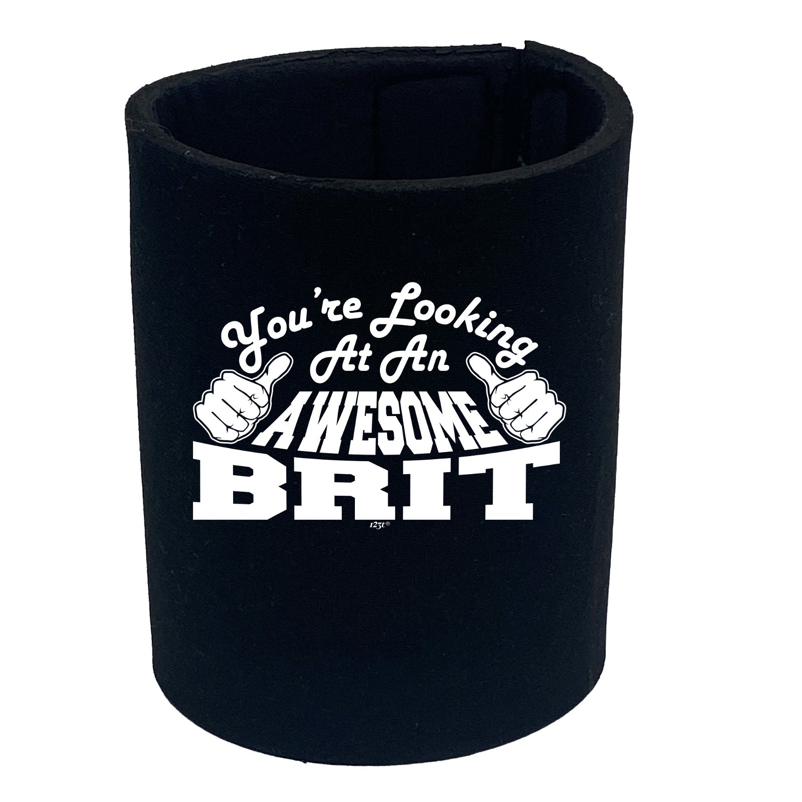 Youre Looking At An Awesome Brit - Funny Stubby Holder