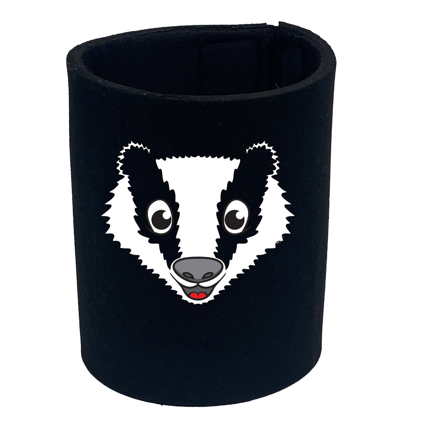 Badger Animal Face Ani Mates - Funny Stubby Holder