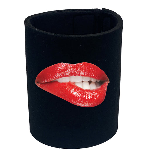 Biting Red Lips - Funny Stubby Holder