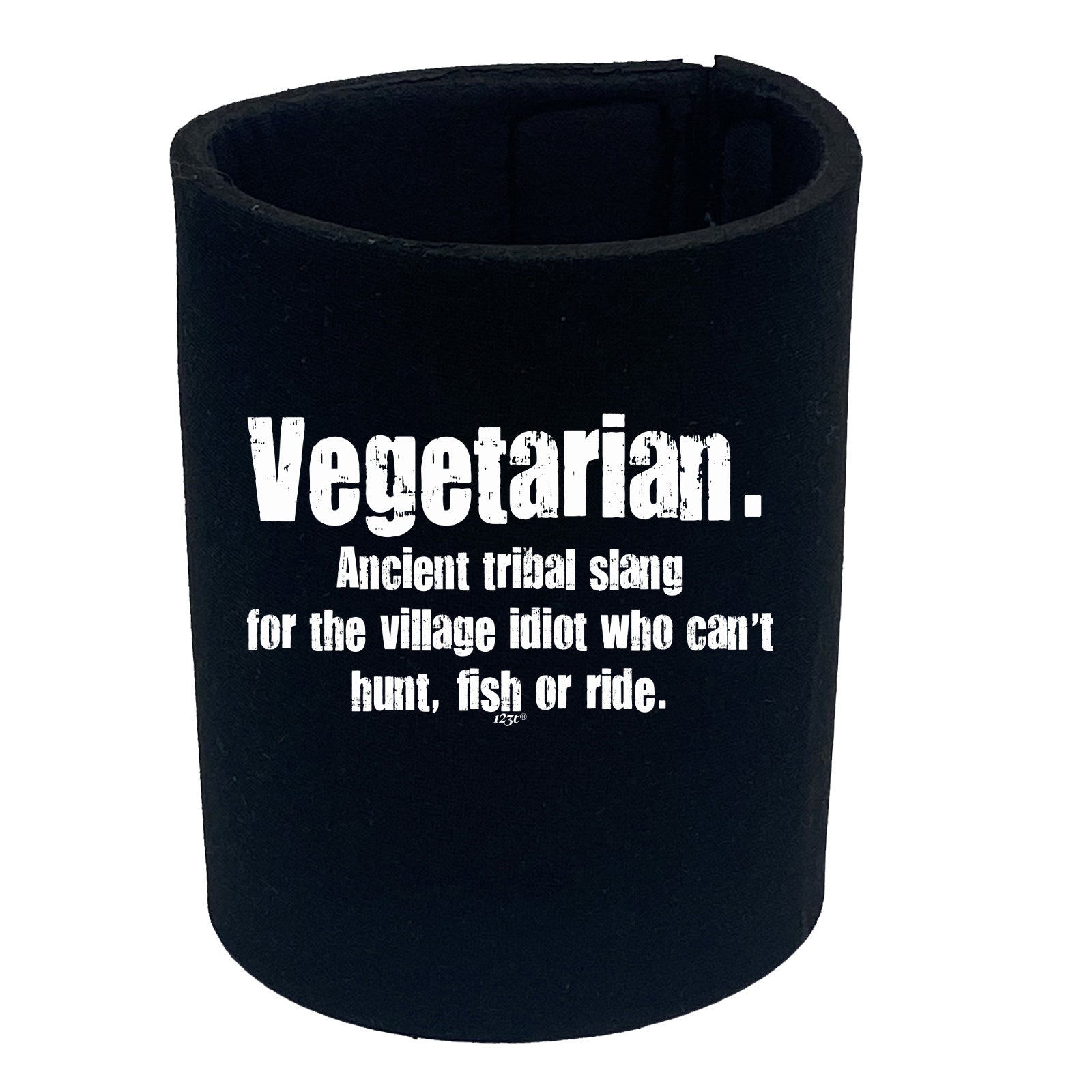 Vegetarian Ancient Tribal Slang - Funny Stubby Holder