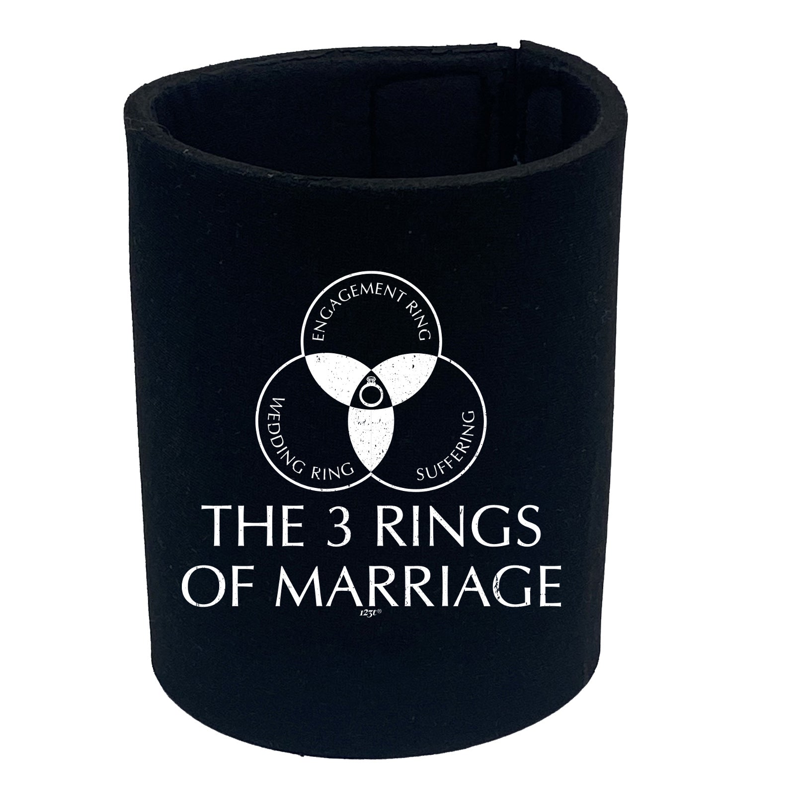 The Three Rings Of Marriage - Funny Stubby Holder
