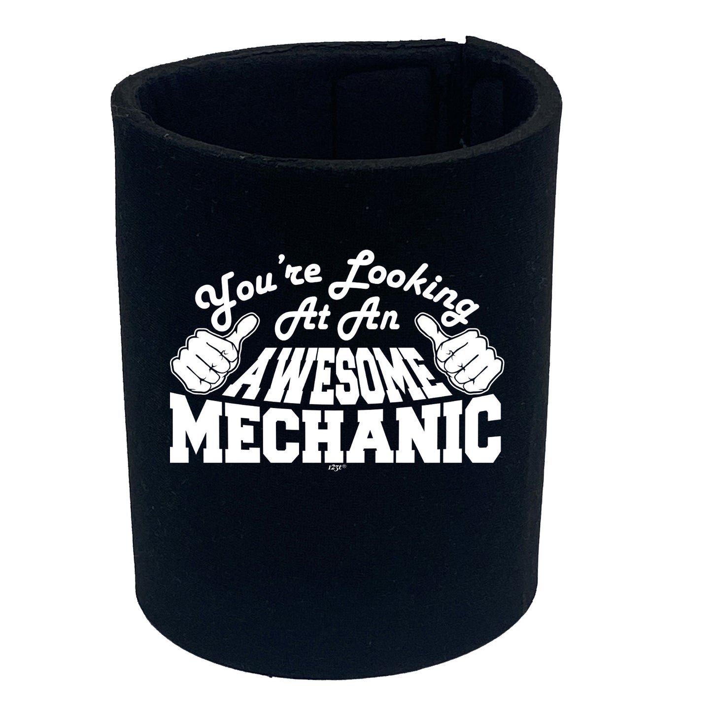 Youre Looking At An Awesome Mechanic - Funny Stubby Holder