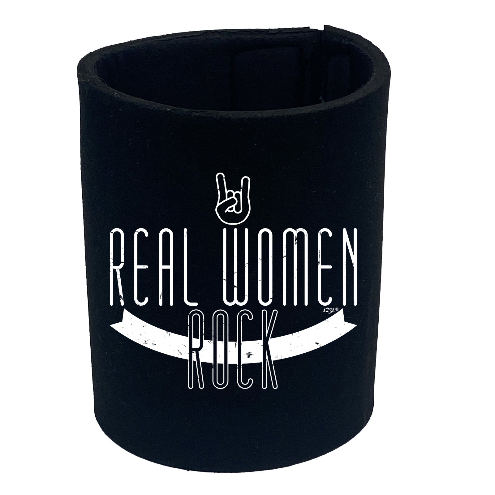 Real Women Rock Music - Funny Stubby Holder