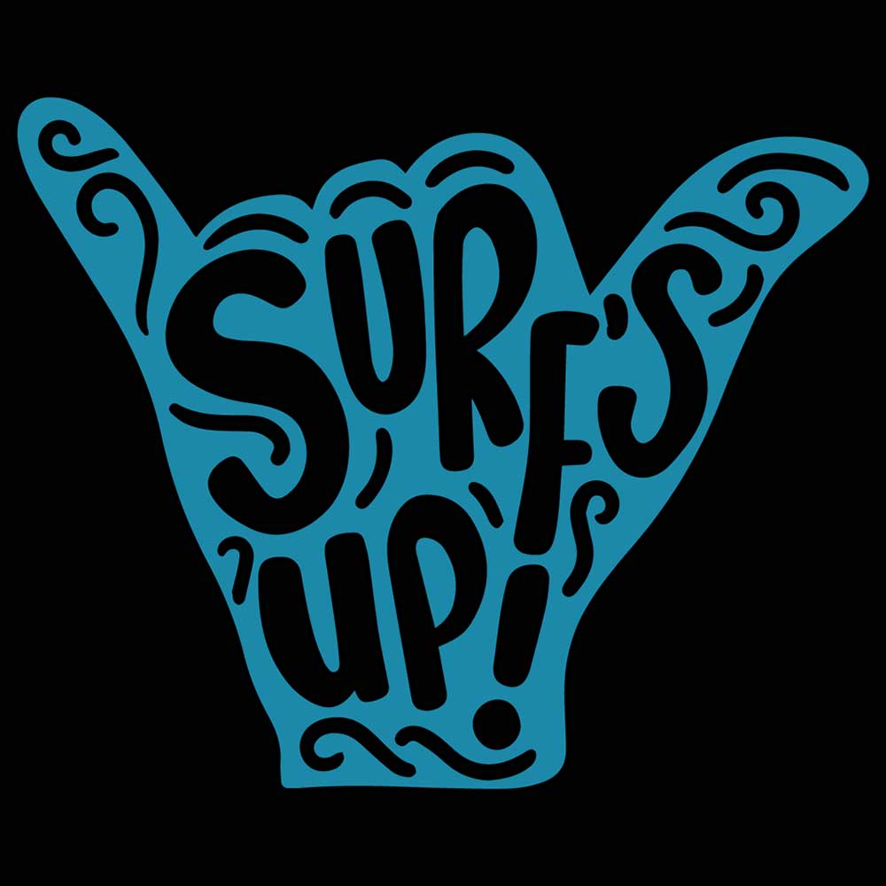 Surfs Up Surf Surfing Ok Hand - Mens 123t Funny T-Shirt Tshirts
