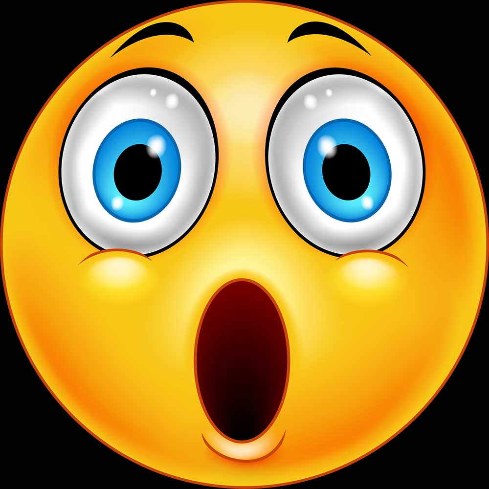Surprised Emoticon Smile Face Icon - Mens 123t Funny T-Shirt Tshirts