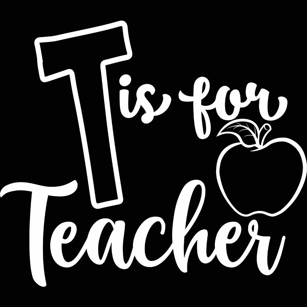 T Is For Teacher - Mens 123t Funny T-Shirt Tshirts