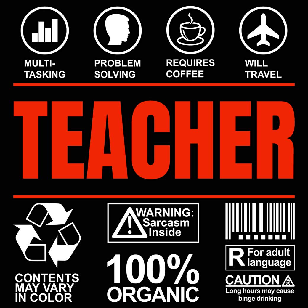 Teacher Sarcastic Humour School - Mens 123t Funny T-Shirt Tshirts