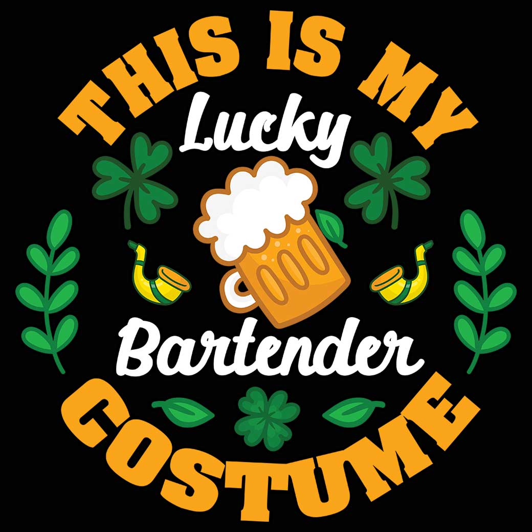 This Is My Lucky Bartender Irish St Patricks Day Ireland - Mens 123t Funny T-Shirt Tshirts