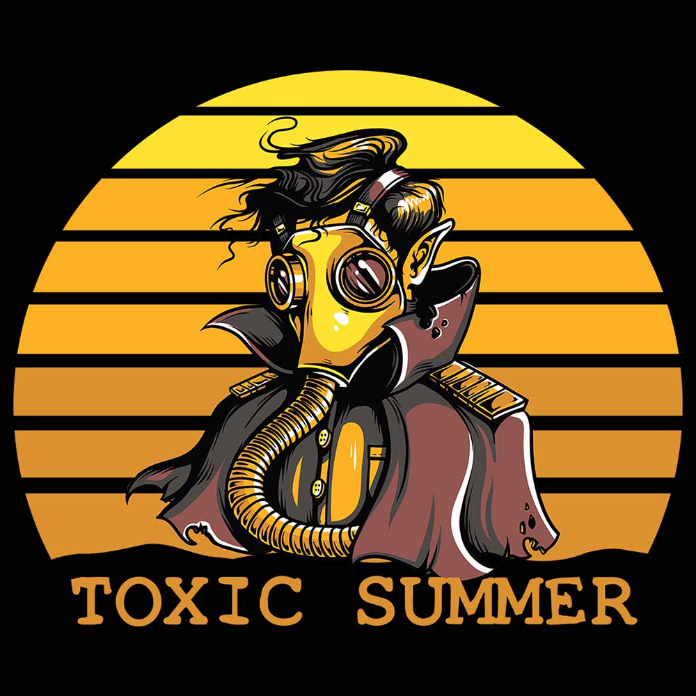 Toxic Summer Sunset Fashion - Mens 123t Funny T-Shirt Tshirts