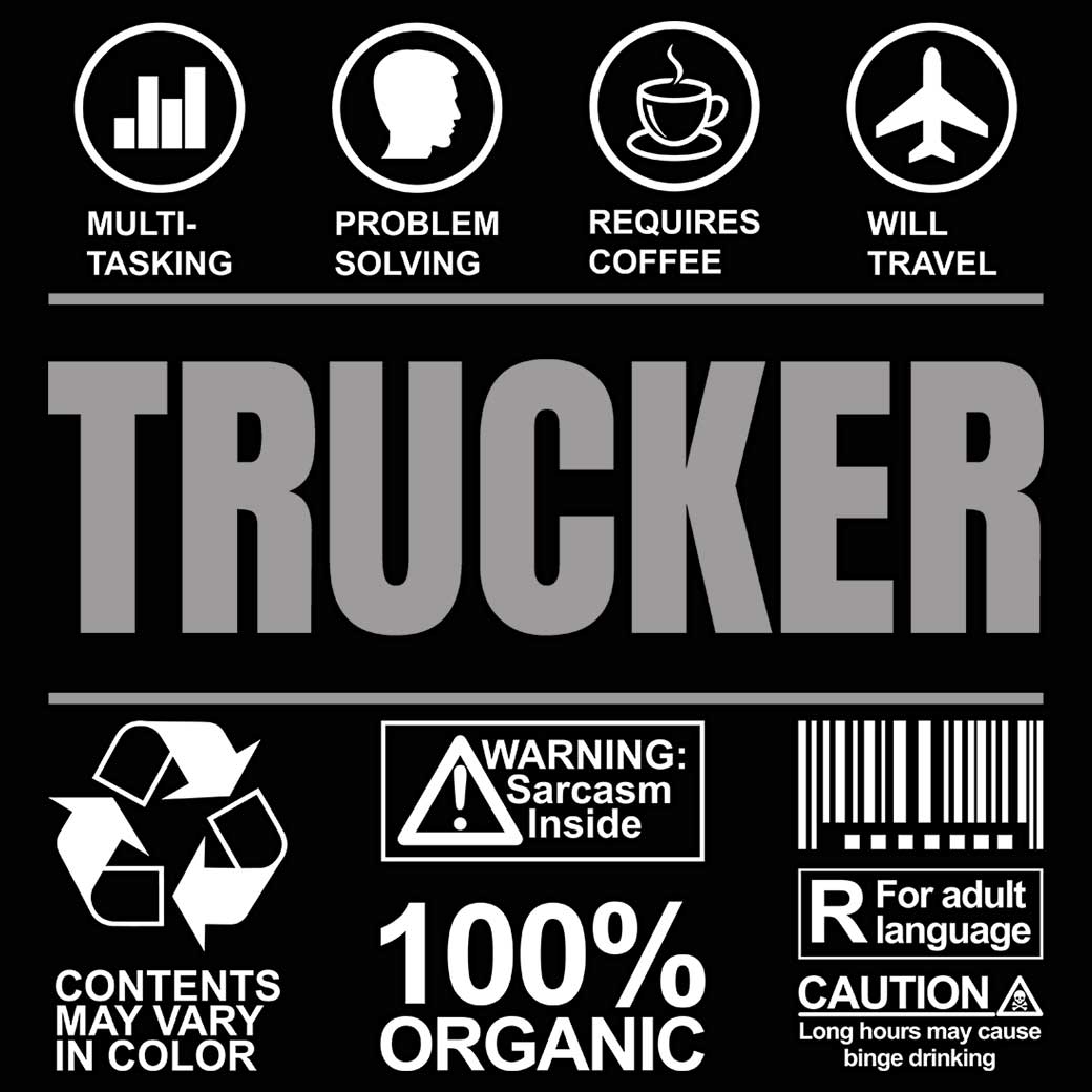 Trucker Sarcastic Humour - Mens 123t Funny T-Shirt Tshirts