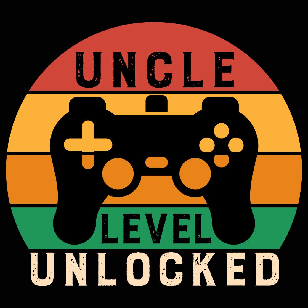 Uncle Level Unlocked Gamer Video Games - Mens 123t Funny T-Shirt Tshirts
