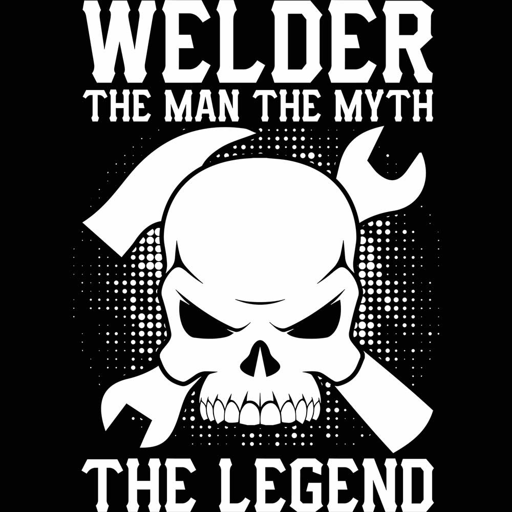 Welder The Man Myth Legend Skull - Mens 123t Funny T-Shirt Tshirts